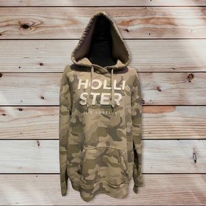Hollister Womens Camo Hoodie Sweatshirt Size:Large